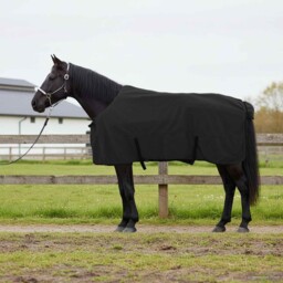 Horse Winter Blanket Black 155cm Polyester Outdoor Detachable Machine