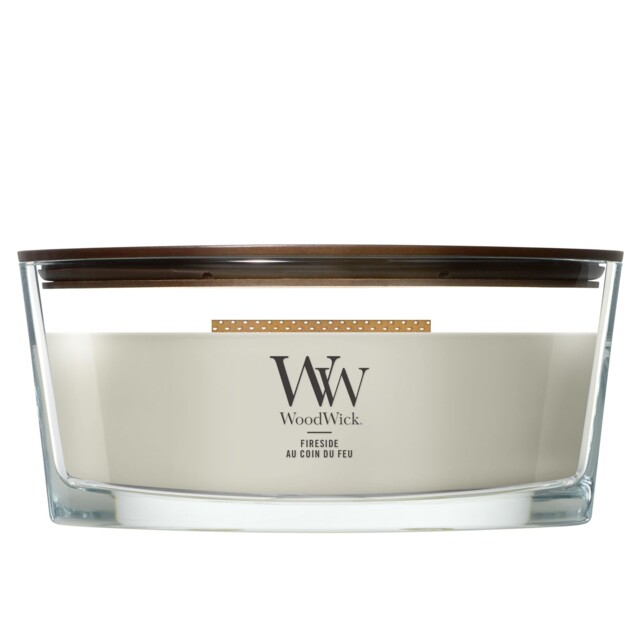 Woodwick Ellipse Scented Candle - Fireside - With Crackling Ellipse,