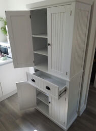 Tall Kitchen Storage Cupboard Cabinet Pantry White Freestanding Unit