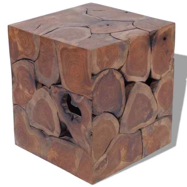 Stool Solid Teak Wood Vidaxl
