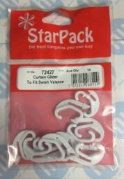Curtain Rail Gliders Hooks To Fit Swish Valance Pack Qty 10 No:72427