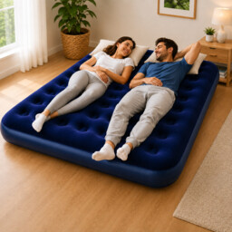Double Or Single Airbed Inflatable Mattress Camping Blow Up Air Guest