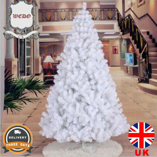 White Tree :1.8m/6ft White Artificial Christmas Tree Xmas 180 Cm 6