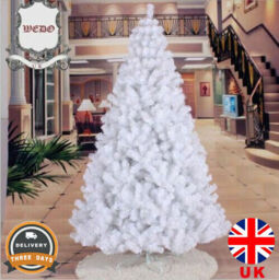 White Tree :1.8m/6ft White Artificial Christmas Tree Xmas 180 Cm 6