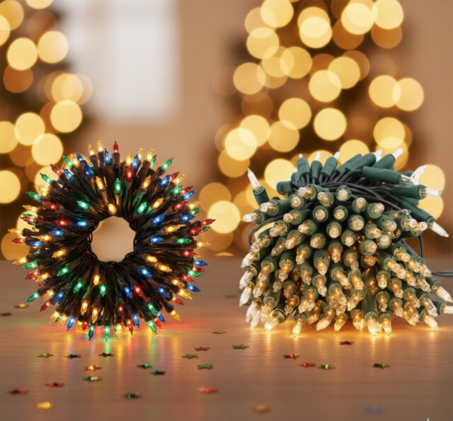 40 Clear Or Multi Colour Bulb Christmas Fairy Lights Xmas Tree