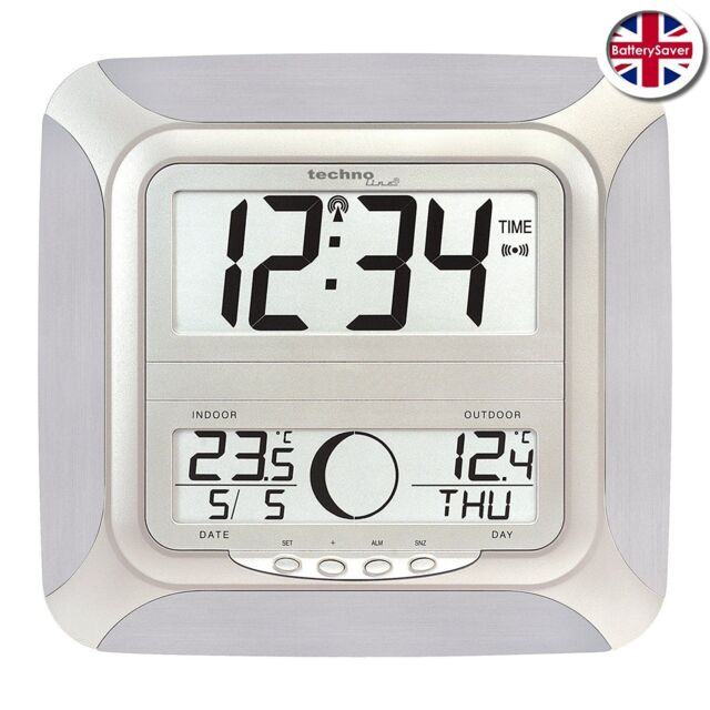 Technoline Ws8118 Digital Wall Clock - Outdoor Temperature And