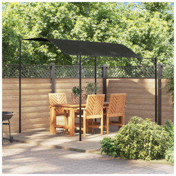 Gazebo 3x2.4m Anthracite Black Polyester Canopy Steel Frame Outdoor