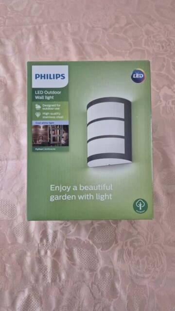 Philips Python Led Outdoor Wall Light Anthracite