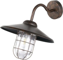 Eglo Melogoa Outdoor Wall Light, Antique Copper External Porch Light,