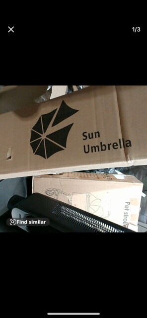 Sun Umbrella Garden Umbrella – 3 Metres Gray, Waterproof &