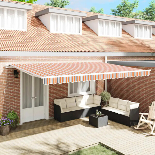 Retractable Awning Multicolour 500 X 300 X 165 Cm Vidaxl