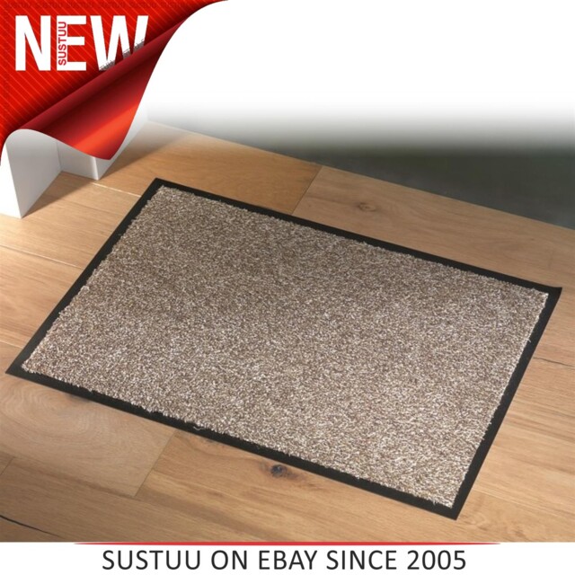Sentry Barrington Cotton Washable Door Mat / Floor Mat│80 X 50cm│beige