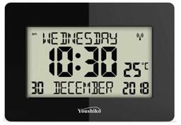 Radio Controlled Wall Clock Large Lcd For Dementia & Alzheimer