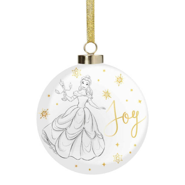 Disney Beauty & The Beast Belle Ceramic Christmas Tree Bauble