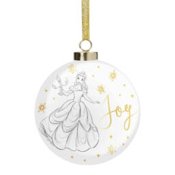 Disney Beauty & The Beast Belle Ceramic Christmas Tree Bauble