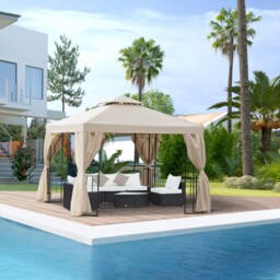 3 X 3m Metal Gazebo Garden Marquee Patio Tent Pavilion Canopy Sun