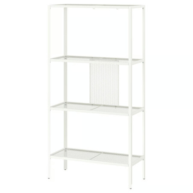 Brand Ikea Baggebo Shelving Unit White Metal Bookcase Storage Rack