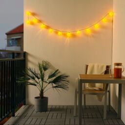 Ikea Solvinden 12 Outdoor Led Lights Battery Powered Yellow Balls
