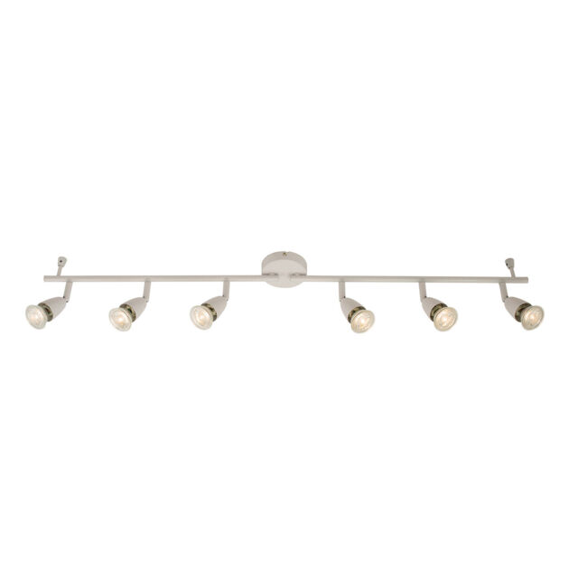 1 2 3 4 6 Way Gloss White Gu10 50w Ceiling Spotlight Round Or Straight