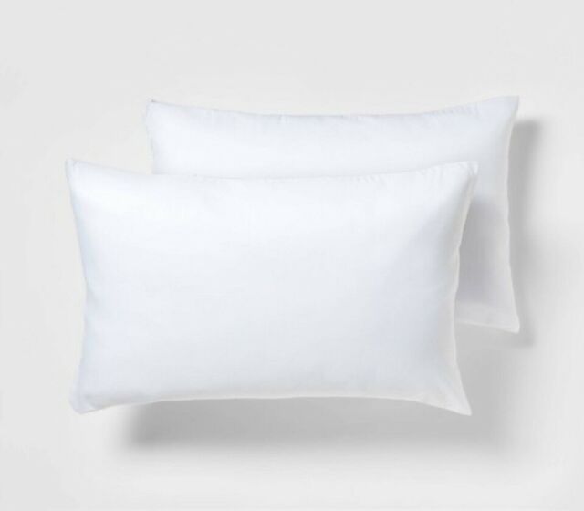 Pair Of Pillow Protector Non-allergenic Pillowcase Cover In White