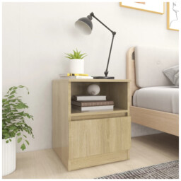 Bedside Cabinet Sonoma Oak 40x40x50 Cm Engineered Wood 1 Drawer Rustic