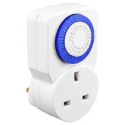Masterplug Tms24mp Energy Saving Daily Mechanical Segment Timer Plug,