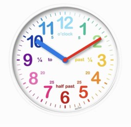 Acctim Wickford Wall Clock, Time Teach Kids White