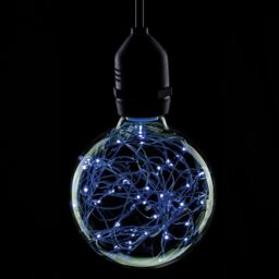 Prolite 1.7w Led G95 Es Poly Star Polycarbonate Lamp, Blue