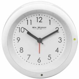 Widdop Round Led Light Up Slient Sweep Quartz Movement Bedside Alarm