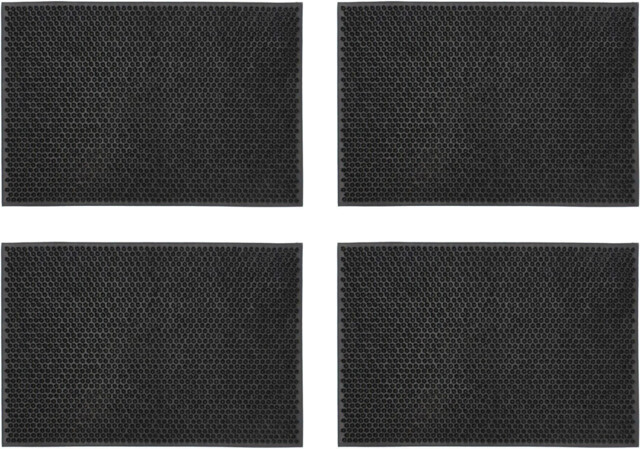 4 X Jvl Condor Classic Astro Turf Look Rubber Scraper Matblack Doormat