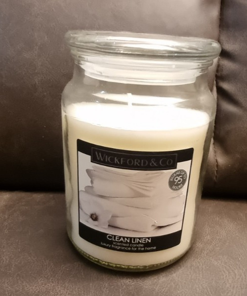 Clean Linen 18oz Jar Candle Wickford And Co
