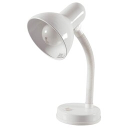 Lloytron Led Desk Lamp Flexible Neck 40w White Metal Base Light