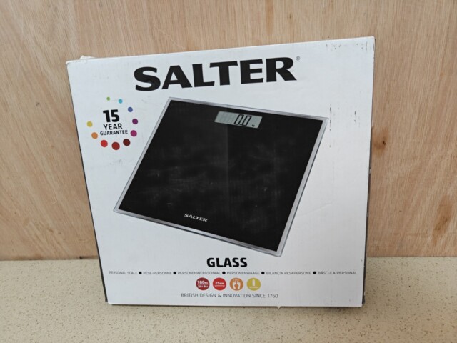 Salter Digital Bathroom Scale Electronic Lcd Easy Read Display Glass