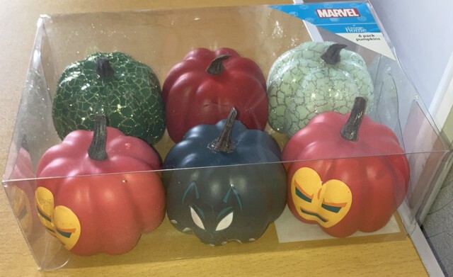 George Home Marvel Avengers Set Of 6 Small Pumpkins Bnib Spooky Gift