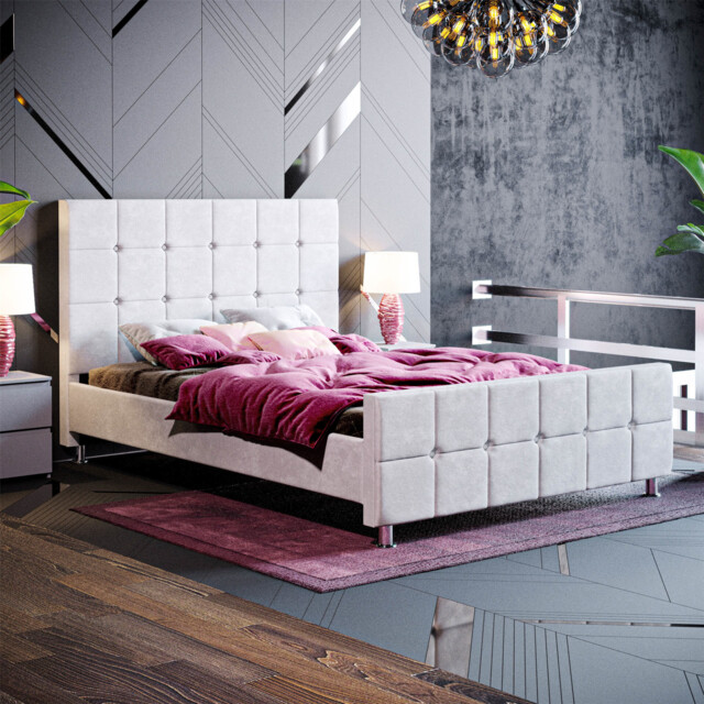 Valentina Bed Frame Double King Ottoman Storage Fabric Ukfr Gas Lift
