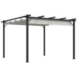 Outsunny 3x3(m) Pergola Gazebo Sun Shade Shelter Aluminium Garden