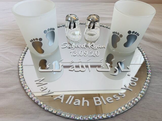 Mirror Candle Plate Wedding Birthday Graduation Personalised