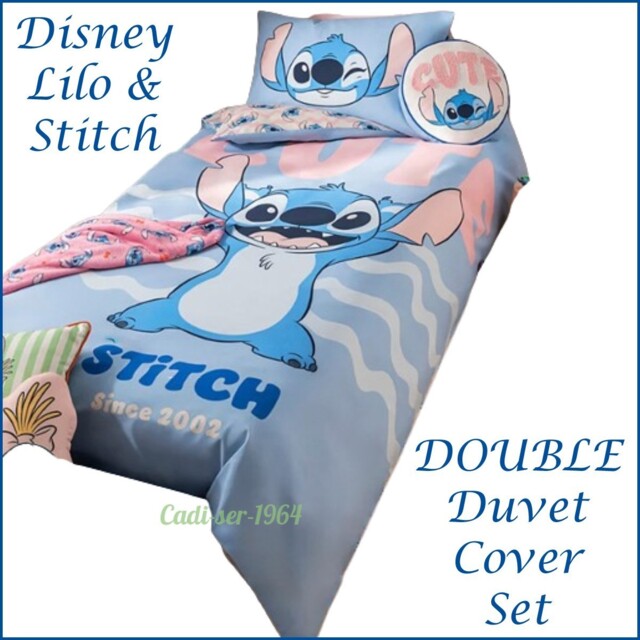 Disney Lilo & Stitch 'cute' Double Reversible Duvet Cover Set