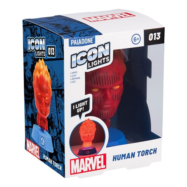 Paladone Human Torch Icon Light, 13 Cm Size, Red