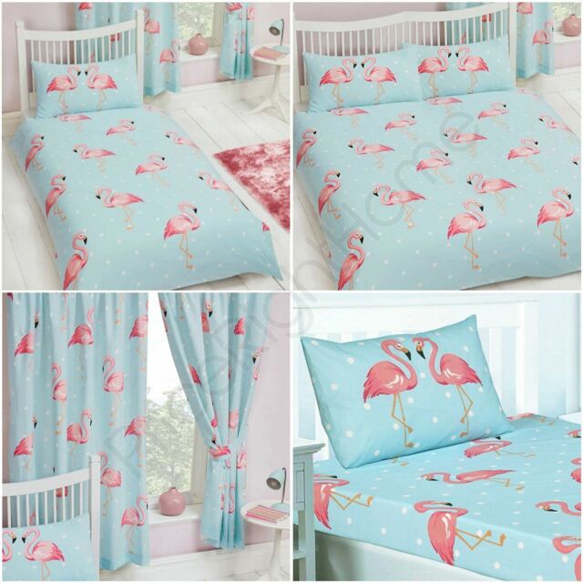 Fifi Flamingo Bedroom - Single Double Duvet Cover / Fitted Sheet /