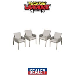 Sealey Dg50 Dellonda Fusion Garden/patio Dining Chairs With Armrests