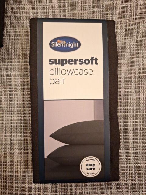 Silentnight Supersoft Pillowcase Pair Grey - Brand