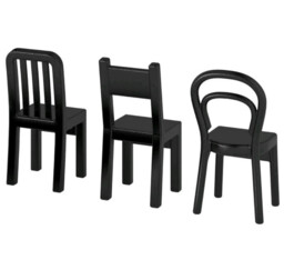 Ikea Fjantig Chair Shaped Novelty Wall Coat Hooks Pack Of Three Black