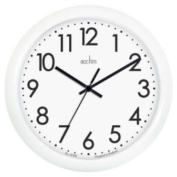 Acctim Abingdon Wall Clock, Quartz Movement, White, 21892