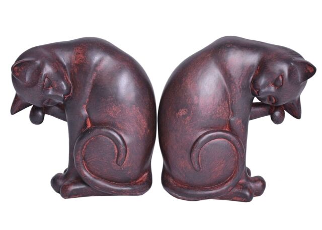 Cat Figure Bookends Kittens Book Holder Tomcat Book Stand Art Deco 17