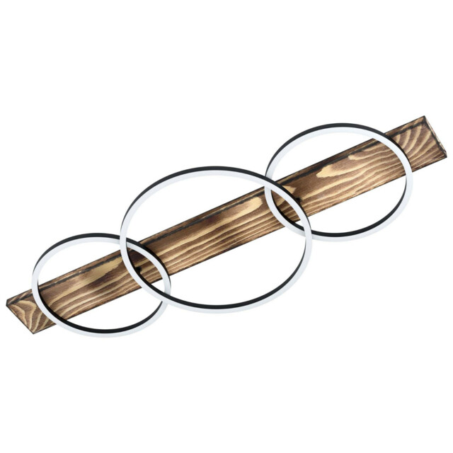 Modern Led Ceiling Light With Wooden Beam Glo 99413 Boyal