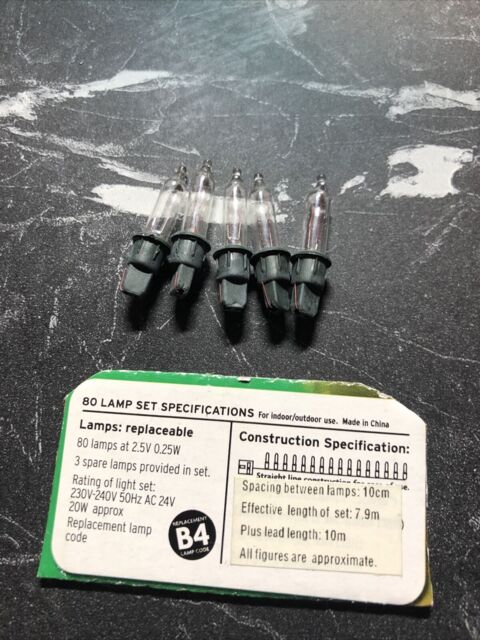 Noma , Alderbrook B4 / Ak0176c 2.5v 0.25w Clear Static X 5