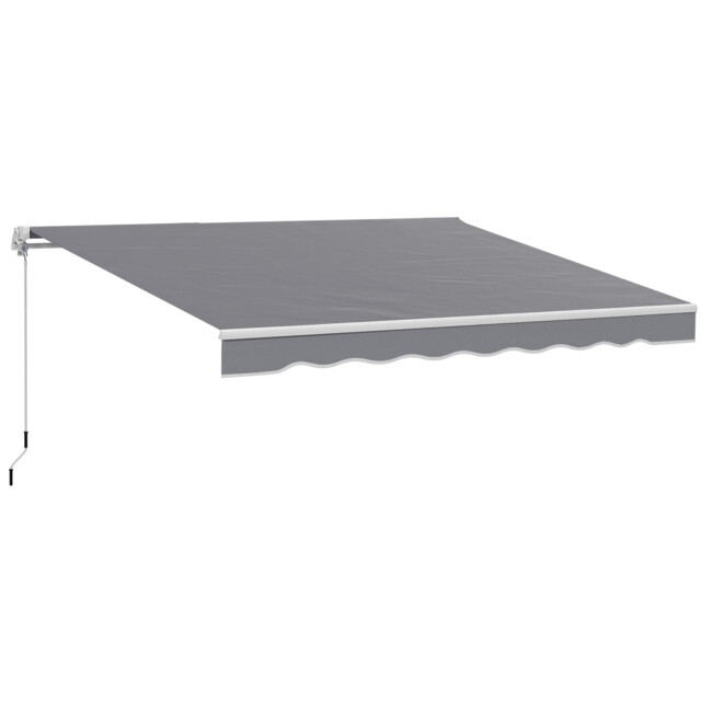 Manual Retractable Sun Shade Awning - 2.5m X 2m Outdoor Canopy