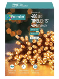 Premier Lights Battery Operated 400 Led Christmas Lights Garden Decor