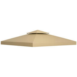 Outsunny 3(m) 2 Tier Garden Gazebo Top Cover Replacement Canopy Roof